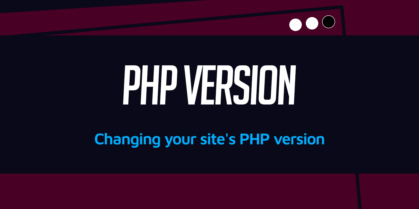 How to switch your site's PHP version